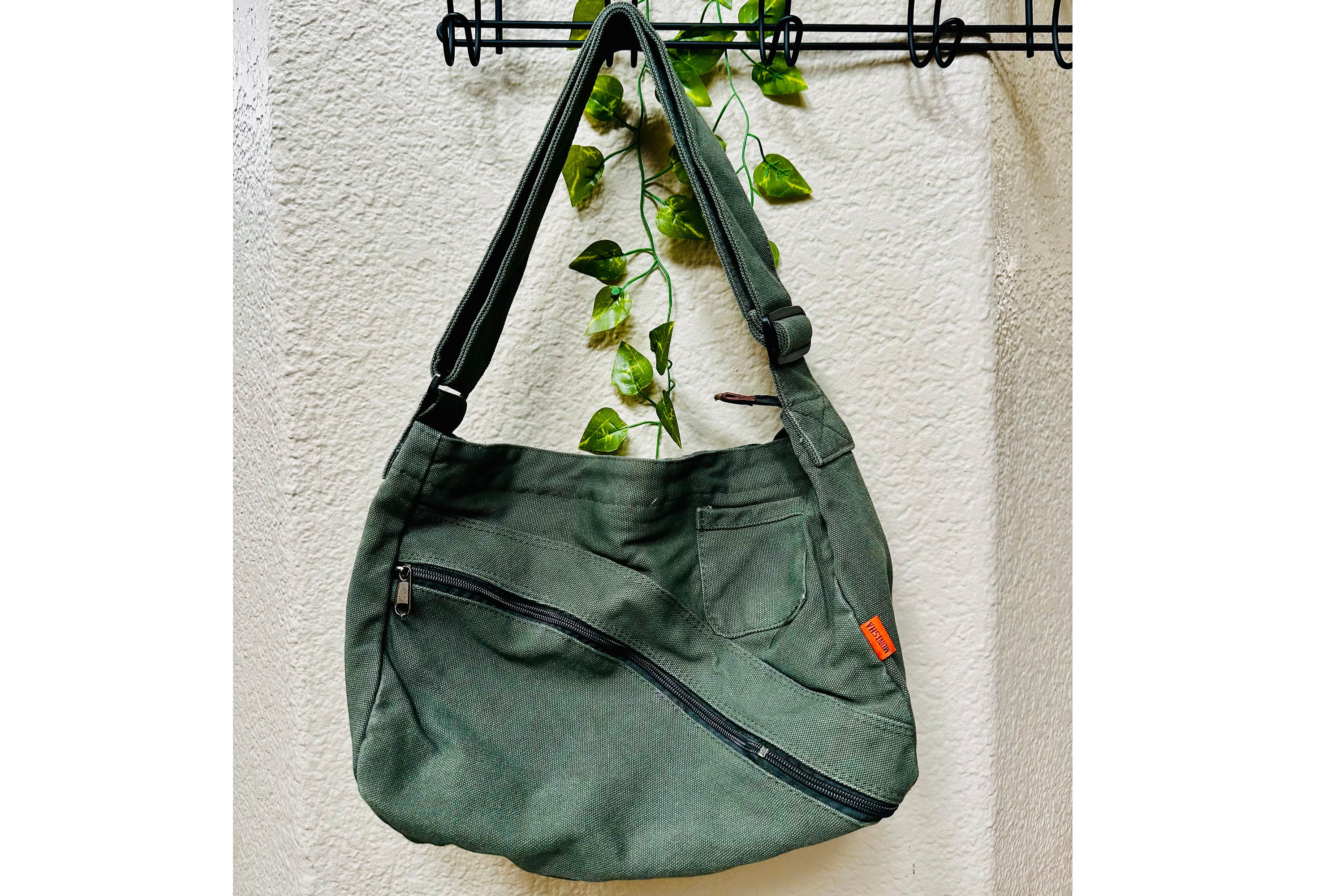 Crossbody Canvas Bag for Women and Men - Large Capacity Slouchy Bag - Shoulder Bags - Messenger Bag - Travel Bags - Casual Bag - Tote Bag