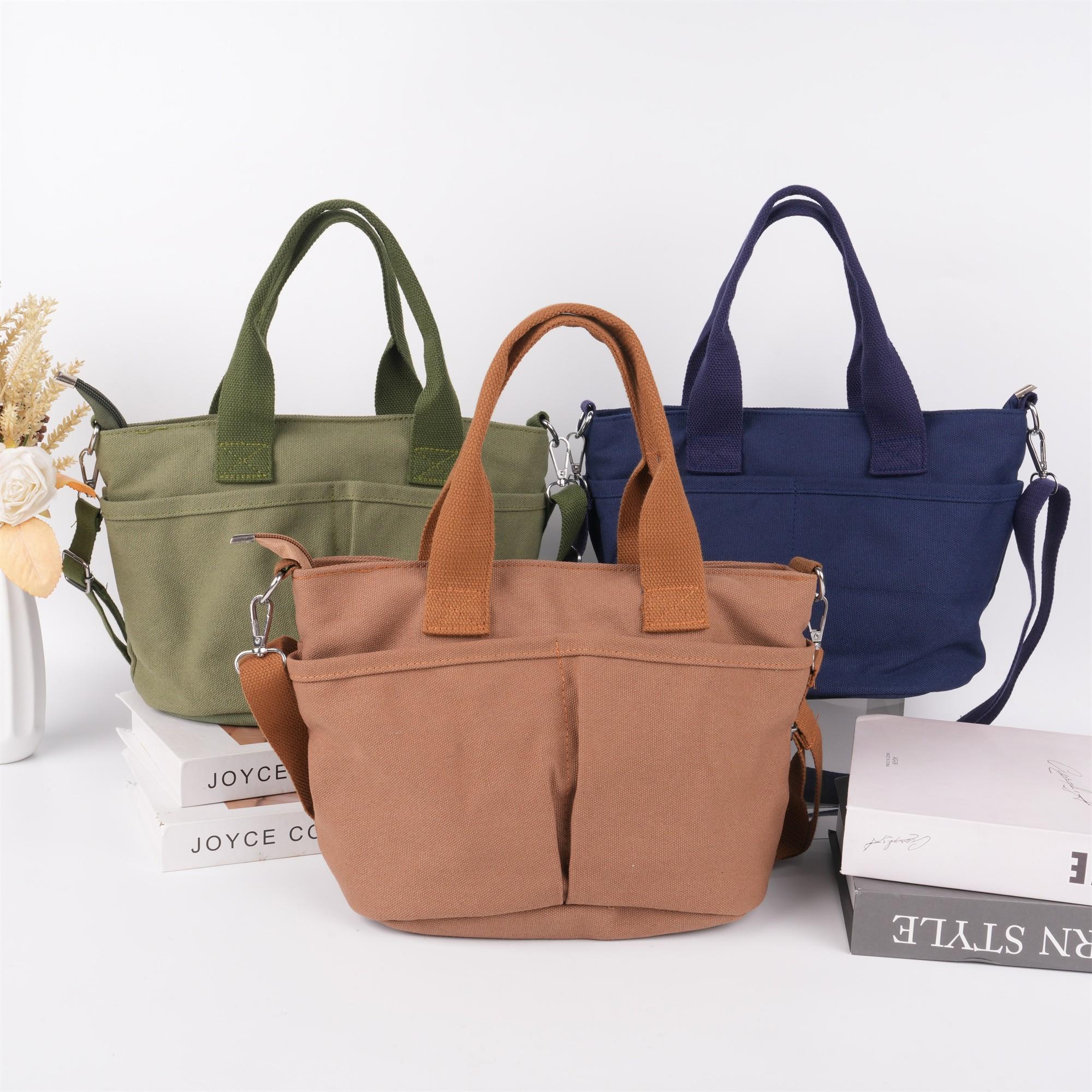 NEW! Japanese Canvas Crossbody Handbag, Large Capacity Tote with Multi-Pockets, Durable Layer, Diaper Bag for Birthday, Back to School
