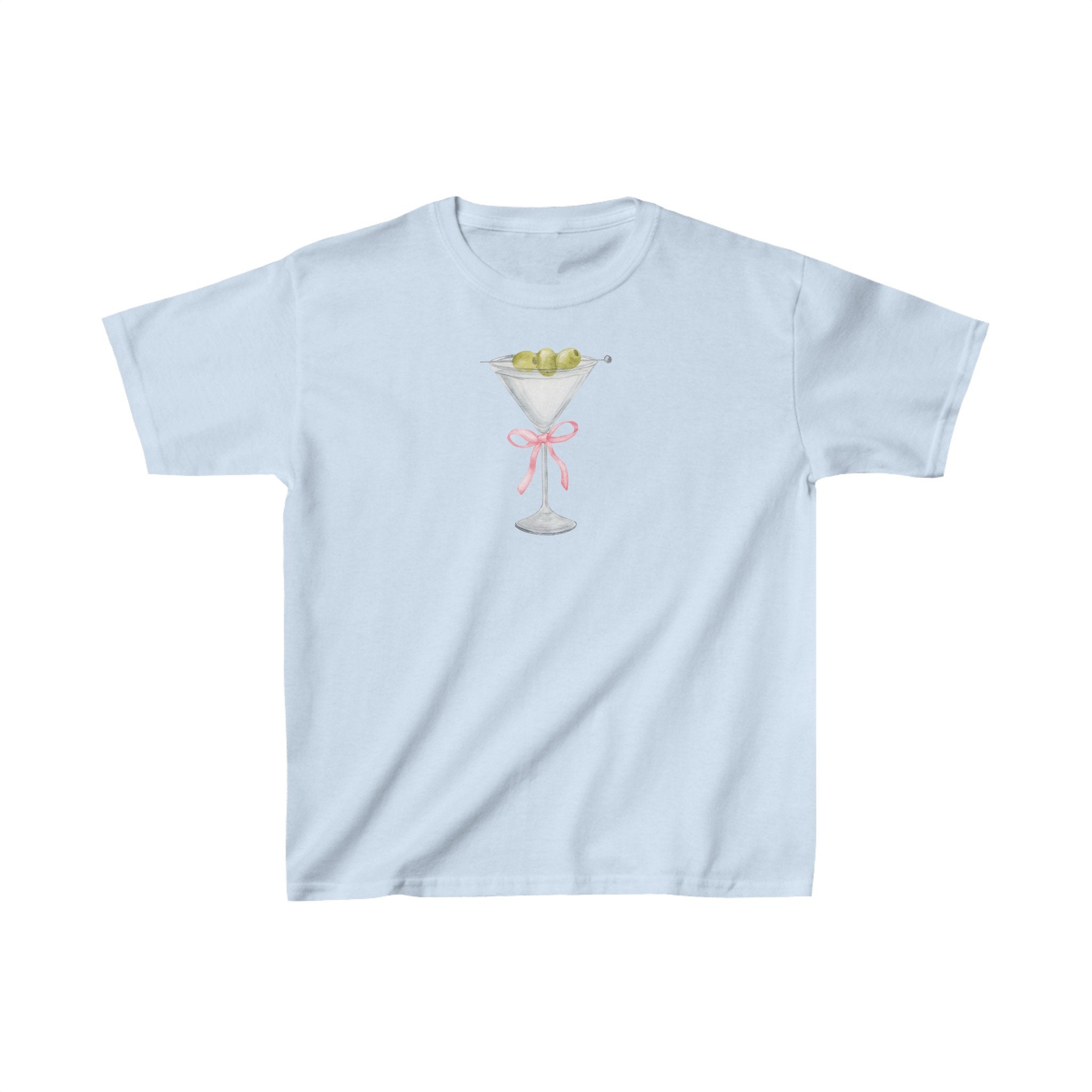 Dirty Martini Baby Tee, Martini Shirt, Martini Bow Shirt, Vintage Tee, Y2K Aesthetic, Cocktail Tshirt, cute Top, Tini Time
