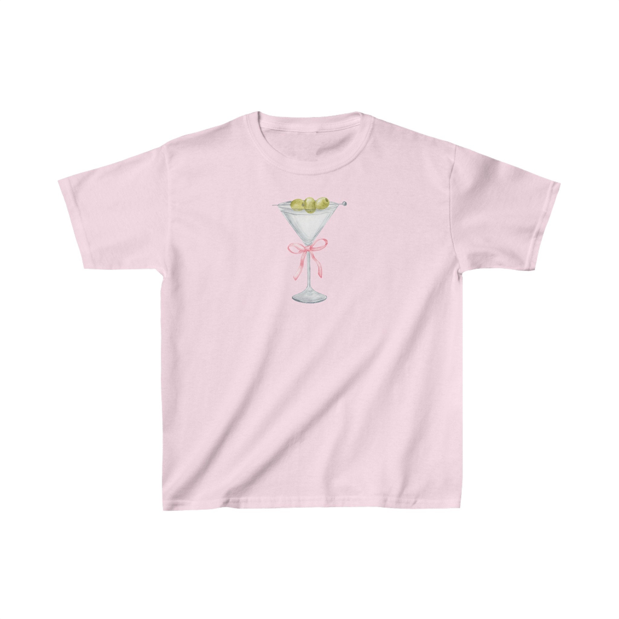 Dirty Martini Baby Tee, Martini Shirt, Martini Bow Shirt, Vintage Tee, Y2K Aesthetic, Cocktail Tshirt, cute Top, Tini Time
