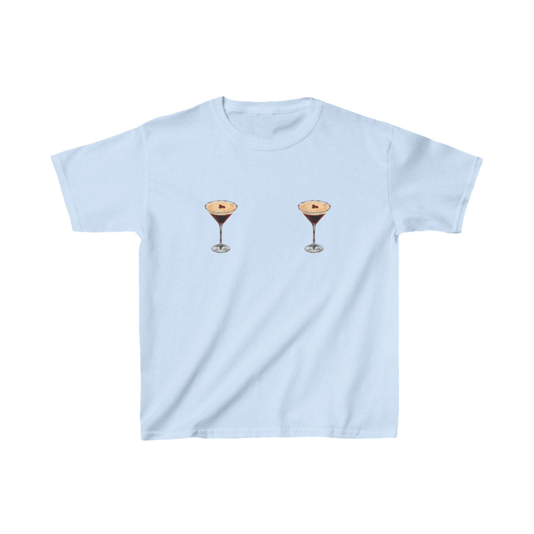 Espresso Martini Nips Baby Tee Tini Time Signature Cocktail Baby Tee Coffee Queen Coffee Lover Shirt Preppy Gift Y2k Baby Tee Martitties Top