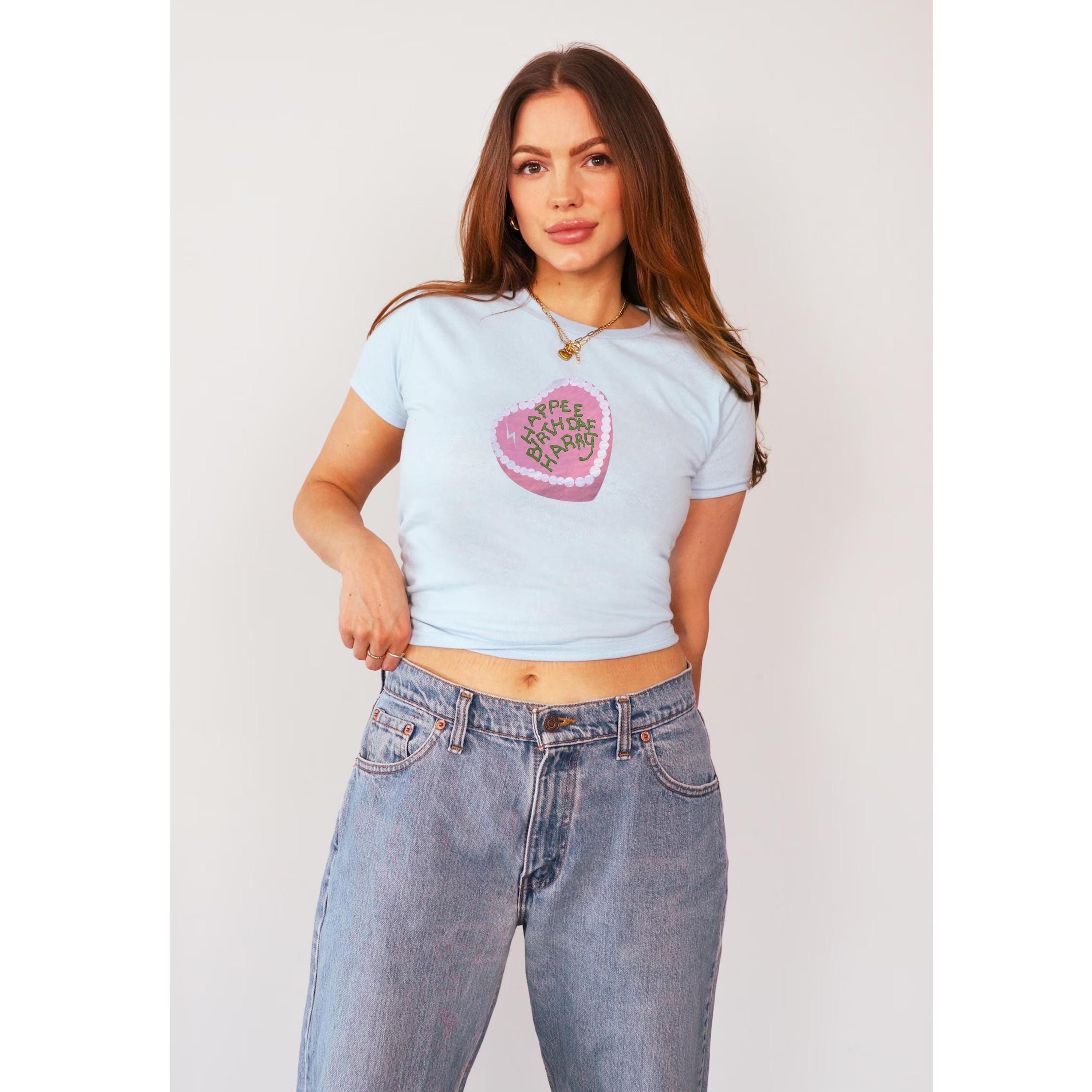 Happee Birthdae Harry Baby Tee: Wizarding World Graphic T-Shirt