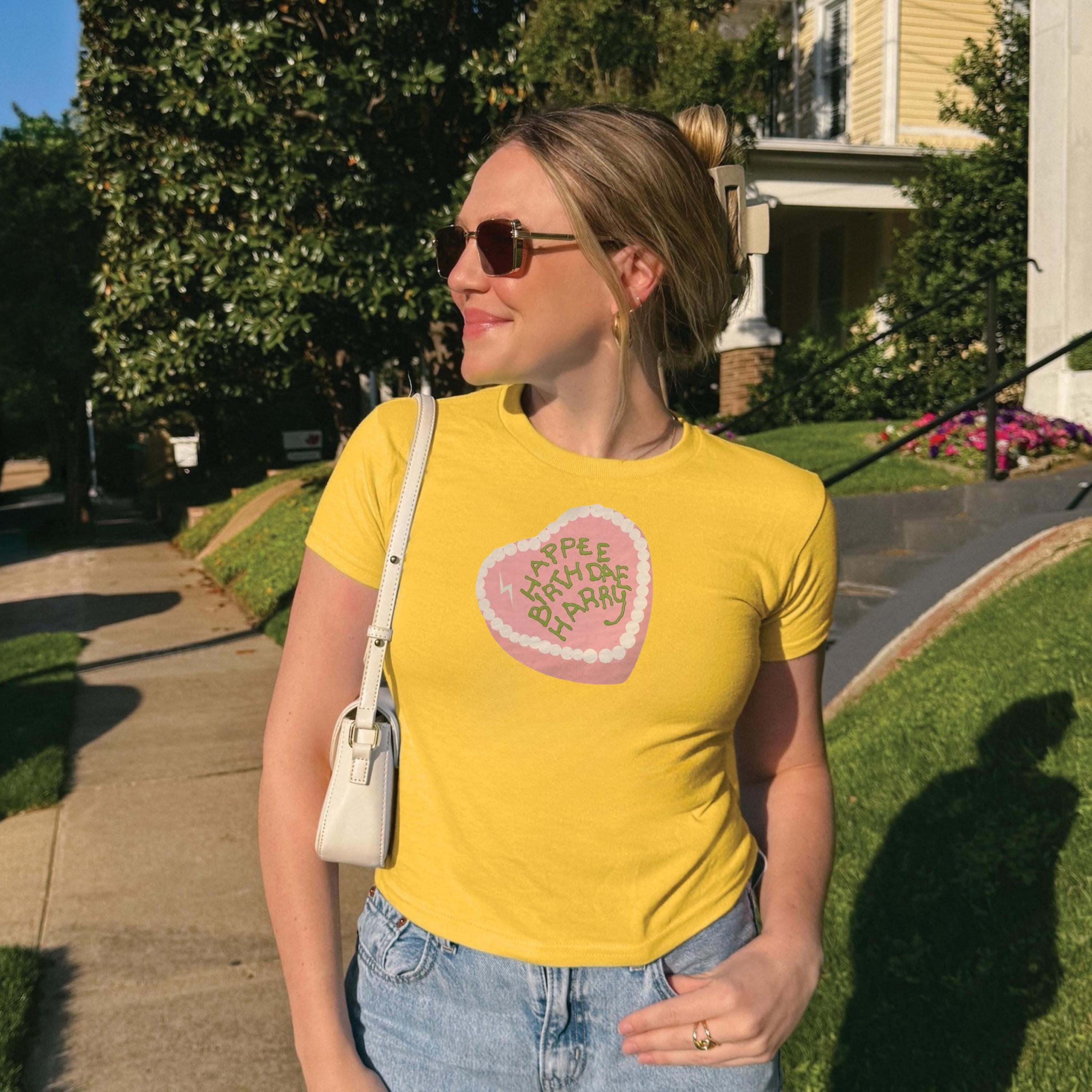 Happee Birthdae Harry Baby Tee: Wizarding World Graphic T-Shirt