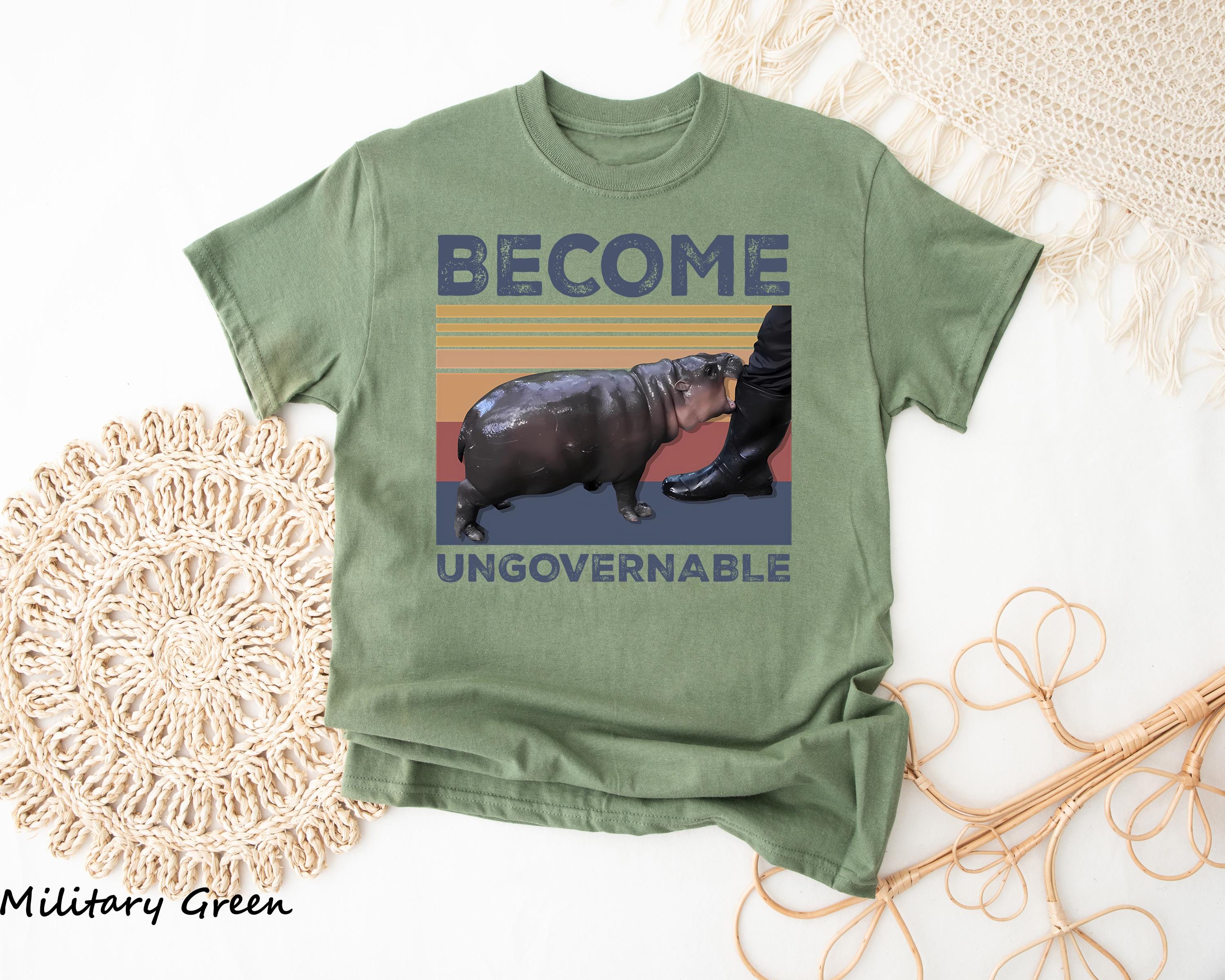 Moo Deng Become Ungovernable Shirt, Moo Deng Shirt, Cute Baby Hippo Moo Deng Hippopotamus Tee, Hippo Lover Funny Hippo Shirt, Moo Deng Meme
