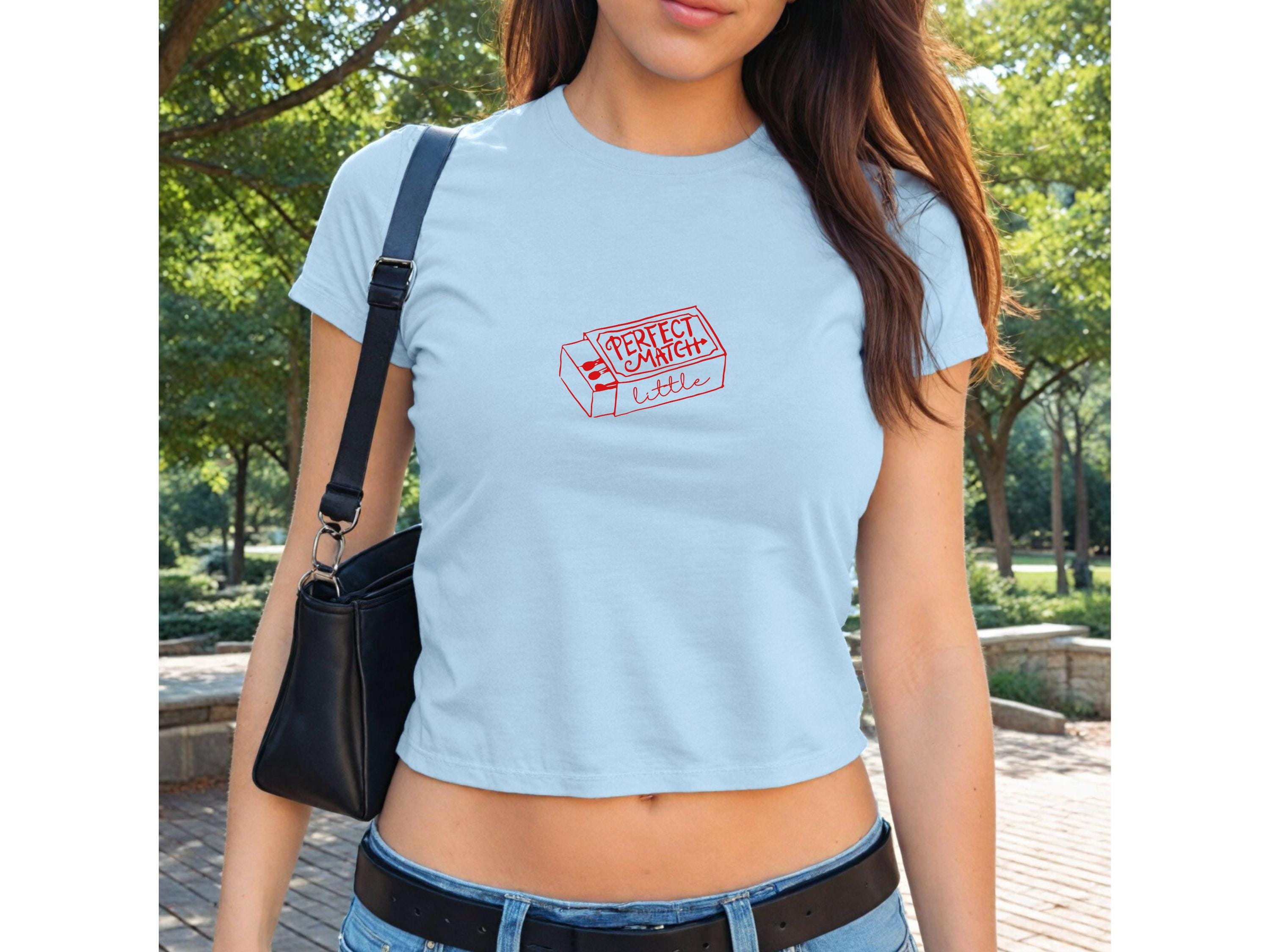 Sorority Big Little Shirts, Perfect Match Big Little Reveal Shirts, Cropped Sorority Shirts, Big Little Gift, Baby Tee Trendy Sorority Gift