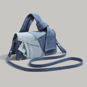 Simple Denim Fabric High-end Feel Versatile Fashion  - Fringe Crossbody Bag