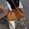 Niche Design Leather-velvet Elongated Shoulder Bag for Stylish Comfort
