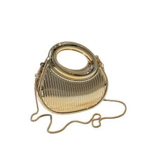 European and American-style Fashion Contrast-color Em - Chain Crossbody Bag