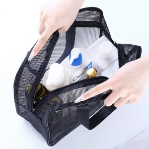 Men's Mesh Tote Bag for Toiletry and Bathing Storage While Traveling