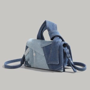 Simple Denim Fabric High-end Feel Versatile Fashion  - Fringe Crossbody Bag