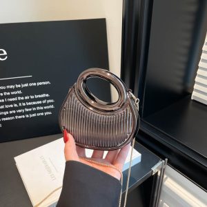 European and American-style Fashion Contrast-color Em - Chain Crossbody Bag