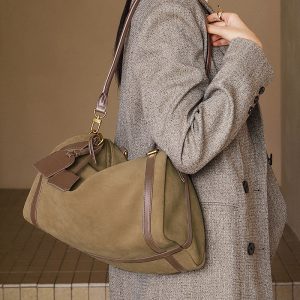 Deerskin Suede Crossbody Bag: Stylish Suede Tote Bag for Everyday Use