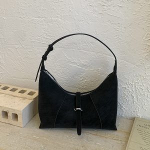 Trendy Korean Style Retro Shoulder Bag for Women - Matte Underarm Design