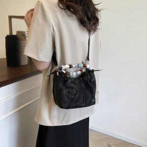 Stylish Minimalist Pearl Fringe Crossbody Bag for Women