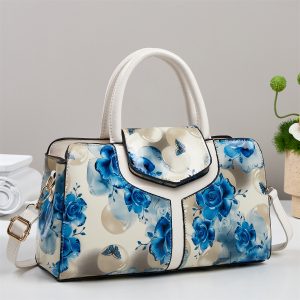 Chic Large-capacity Multi Color Bag with Contrast-color Printed Patchwork