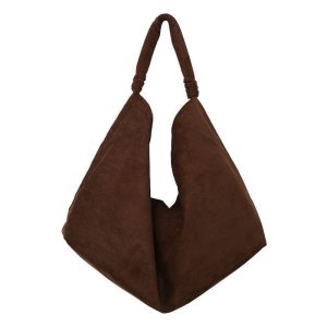 Large Tote Bag: Stylish Large-capacity Suede Casual Bag for Women