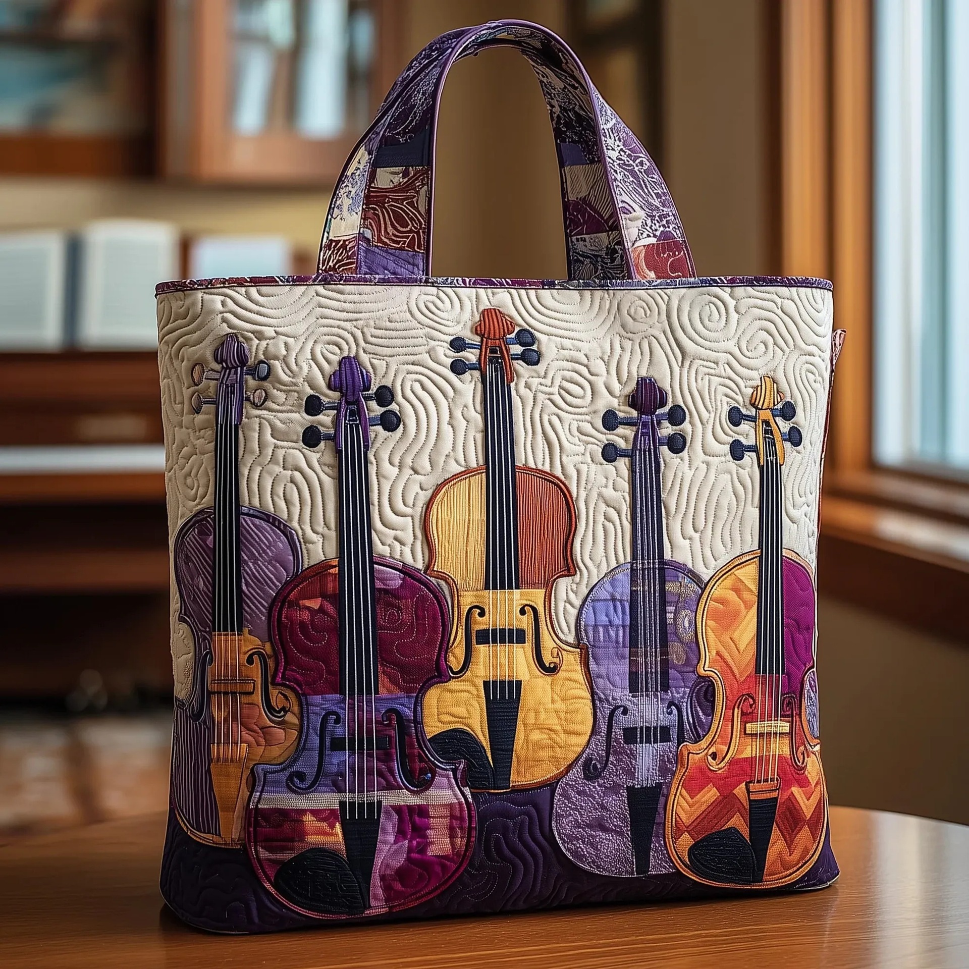 New Digital-print Tote Bag With A Personalized Floral Design In Canvas