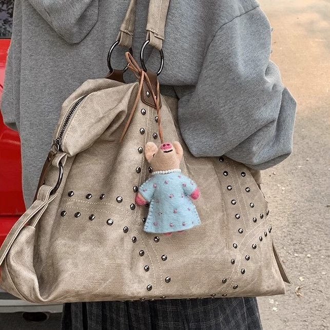 Post-apocalyptic Vintage Minimalist Large Tote Bag with Ample Capacity