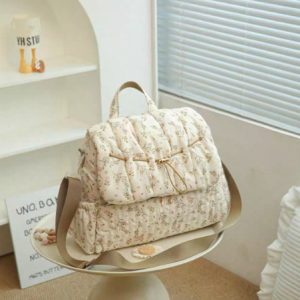 Breathable Floral Multi-functional Diaper Bag for Newborn - Multi Color Bag