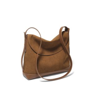 Vintage Suede-like Shoulder Bag with Large Capacity an - Retro Shoulder Bag
