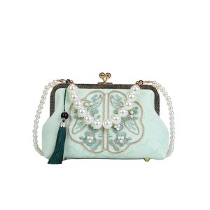 Pearl-embroidered Fringe Crossbody Bag: Stylish Shoulder Handbag Option
