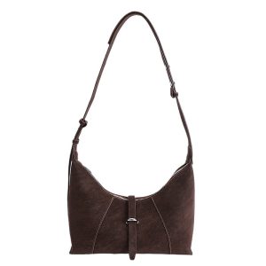 Trendy Korean Style Retro Shoulder Bag for Women - Matte Underarm Design