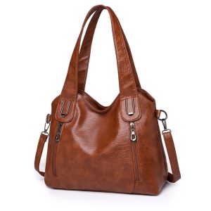 Trendy Contrasting Color Roomy Shoulder Bag for Fashionable Women