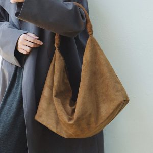 Large Tote Bag: Stylish Large-capacity Suede Casual Bag for Women