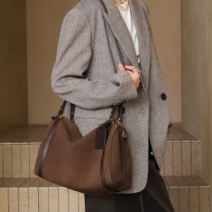 Deerskin Suede Crossbody Bag: Stylish Suede Tote Bag for Everyday Use