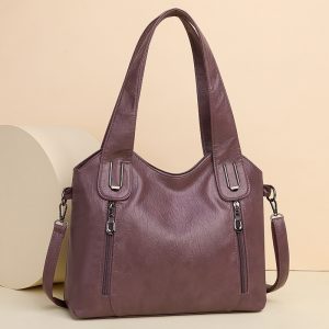 Trendy Contrasting Color Roomy Shoulder Bag for Fashionable Women