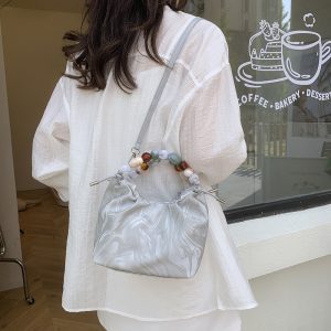 Stylish Minimalist Pearl Fringe Crossbody Bag for Women