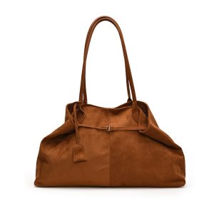Niche Design Leather-velvet Elongated Shoulder Bag for Stylish Comfort