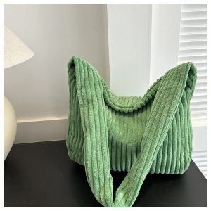 Casual Corduroy Women's Minimalist Shoulder Bag for Everyday Style