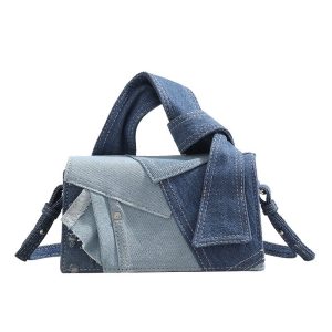 Simple Denim Fabric High-end Feel Versatile Fashion  - Fringe Crossbody Bag