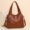 Trendy Contrasting Color Roomy Shoulder Bag for Fashionable Women