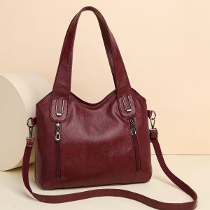 Trendy Contrasting Color Roomy Shoulder Bag for Fashionable Women