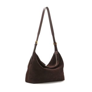 Premium Leather Commuter Tote: Stylish Shoulder Crossbody Bag for Daily Use