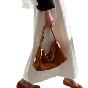 Premium Matte Suede Tote Bag - Womens Leather Handbag for Crossbody Style