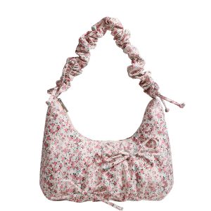 Womens Floral Bow Accent Fringe Crossbody Bag for Stylish Looks