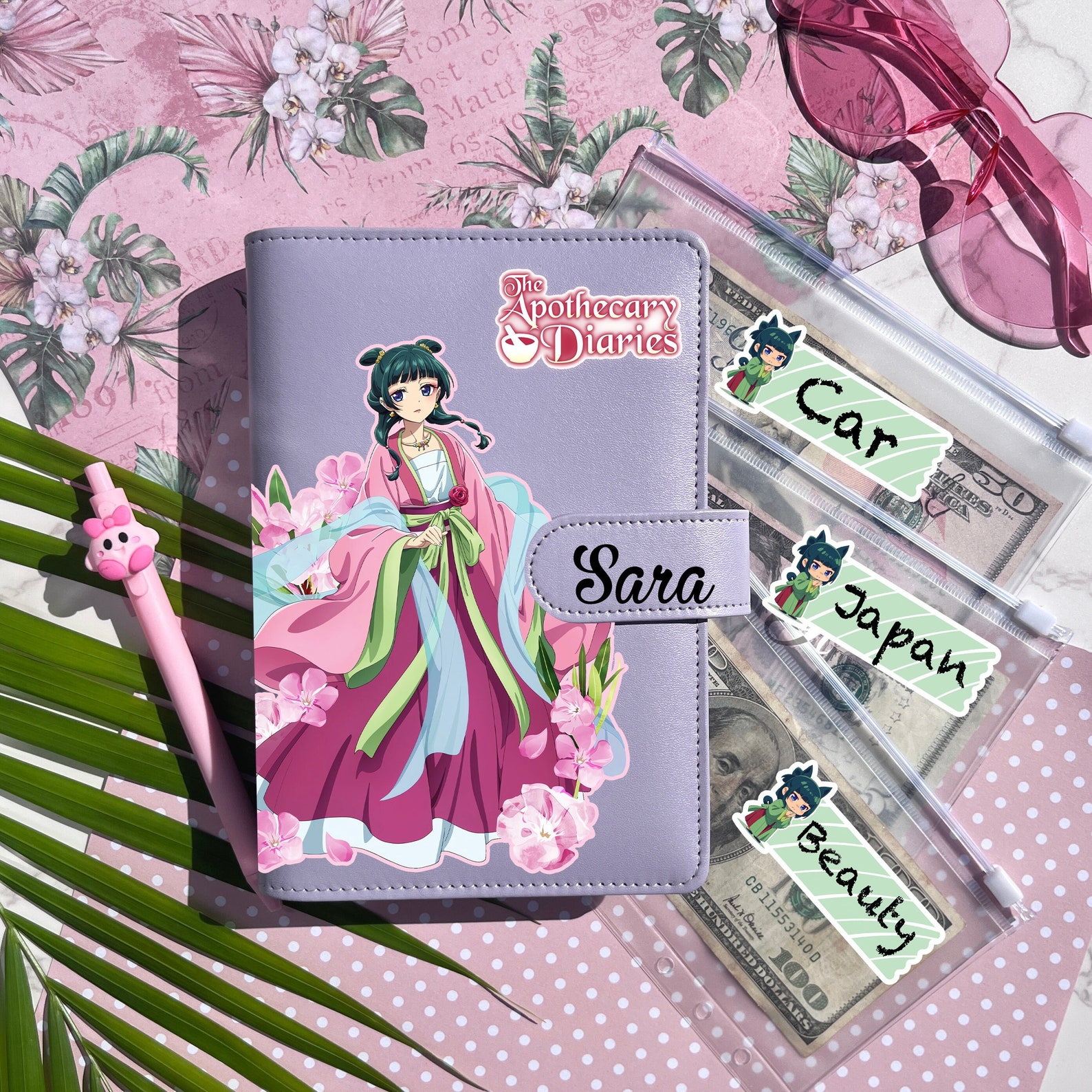 Anime Apothecary BUDGET BINDER, Personalized Images Monthly Budget Planner, Cash Envelopes, A6 Budget Wallet, Budget Book