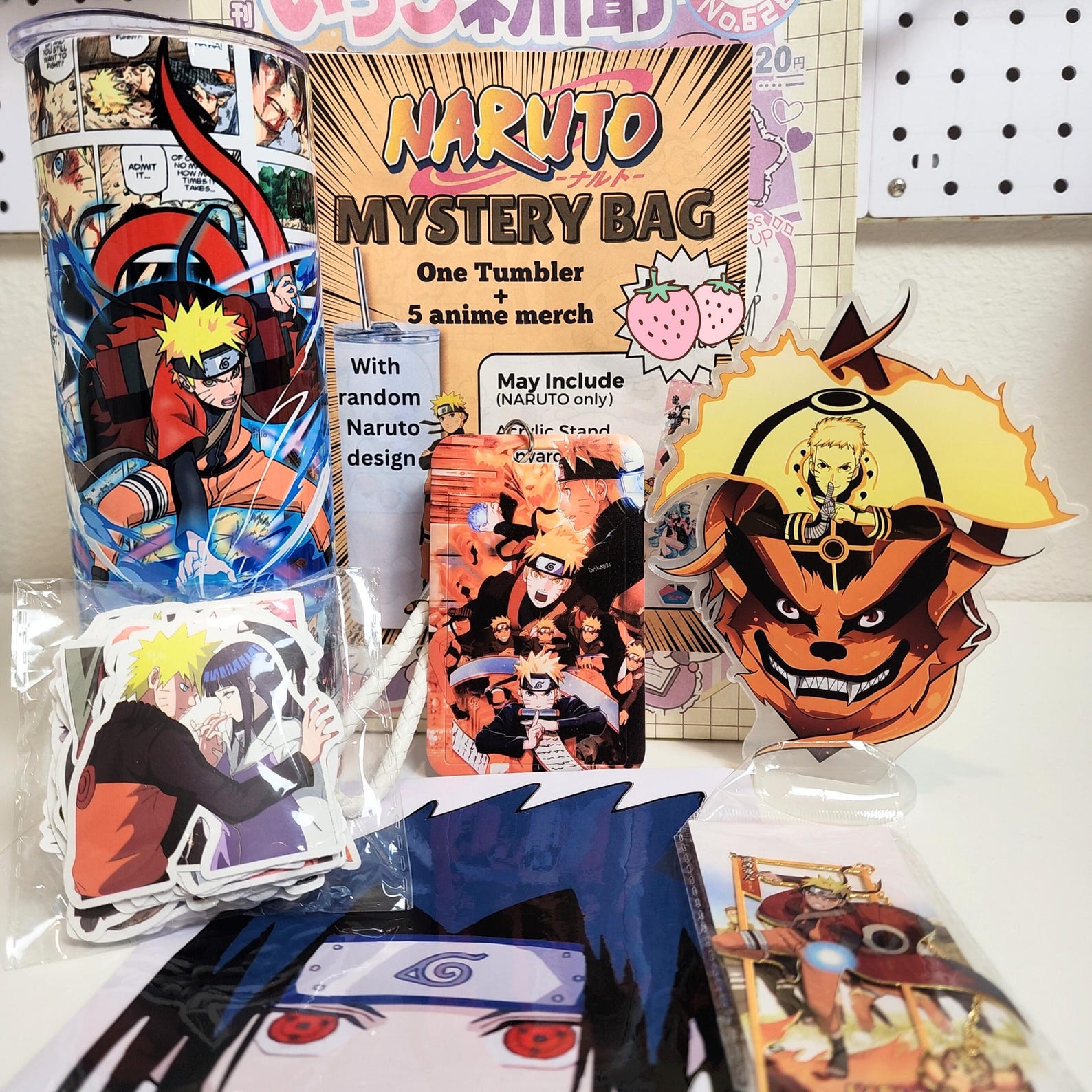 Anime Mystery Box: 20oz Tumbler + 5 Surprise Anime Merch Items