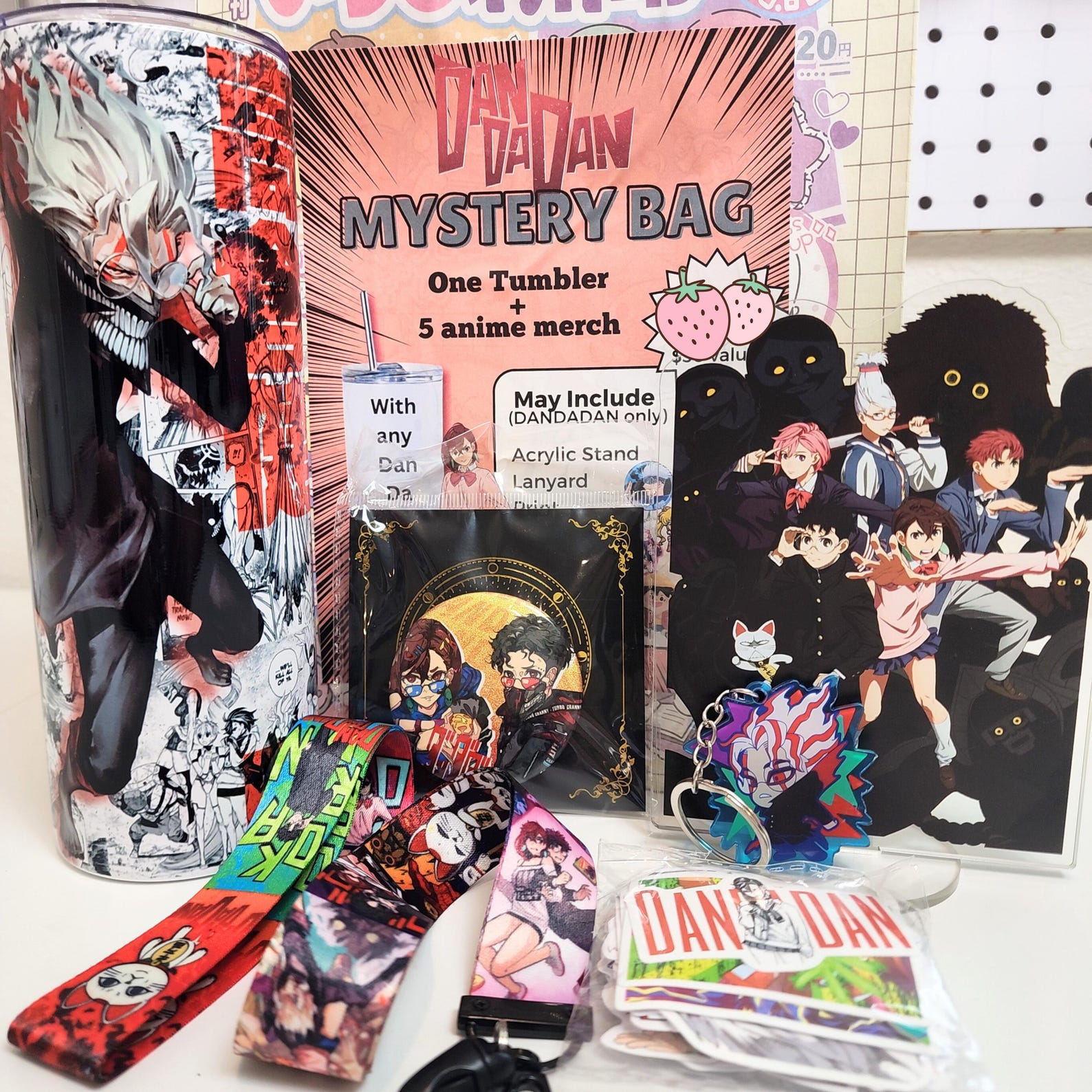 Anime Mystery Box: 20oz Tumbler + 5 Surprise Anime Merch Items