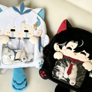 Anime Plush Ita Backpack – Kawaii Pain Bag with Clear Display Window, Cosplay & Daily Use Gift
