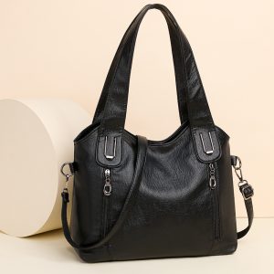 Trendy Contrasting Color Roomy Shoulder Bag for Fashionable Women