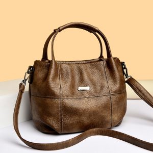 High-capacity Soft Leather Fringe Crossbody Bag for Women