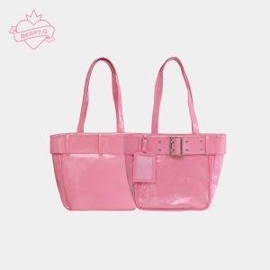 Belt Style Ita Bag - Spacious Y2K Silver Tote Ita Bag