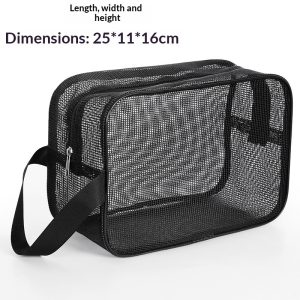 Men's Mesh Tote Bag for Toiletry and Bathing Storage While Traveling