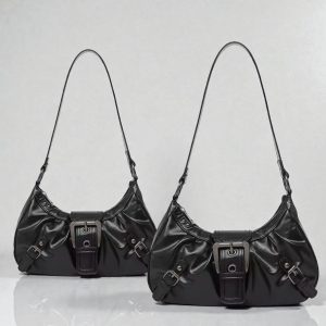 Black Retro Baguette Bag Y2K Streetwear Purse Gift For Her Everyday Bag