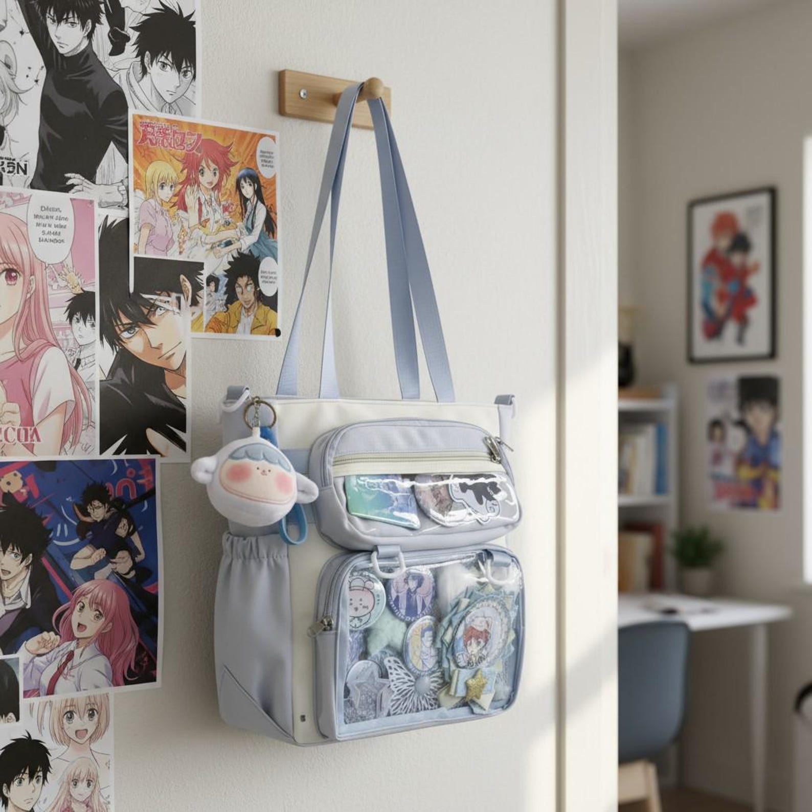 Blue Ita Bag – Kawaii Anime Display Bag, Harajuku Tote