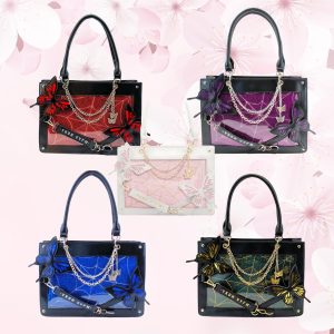 Butterfly ita bag, anime ita bag, kawaii display bag, enamel pin ita bag, Butterfly ita bag, fantasy cosplay bag, kawaii ita crossbody